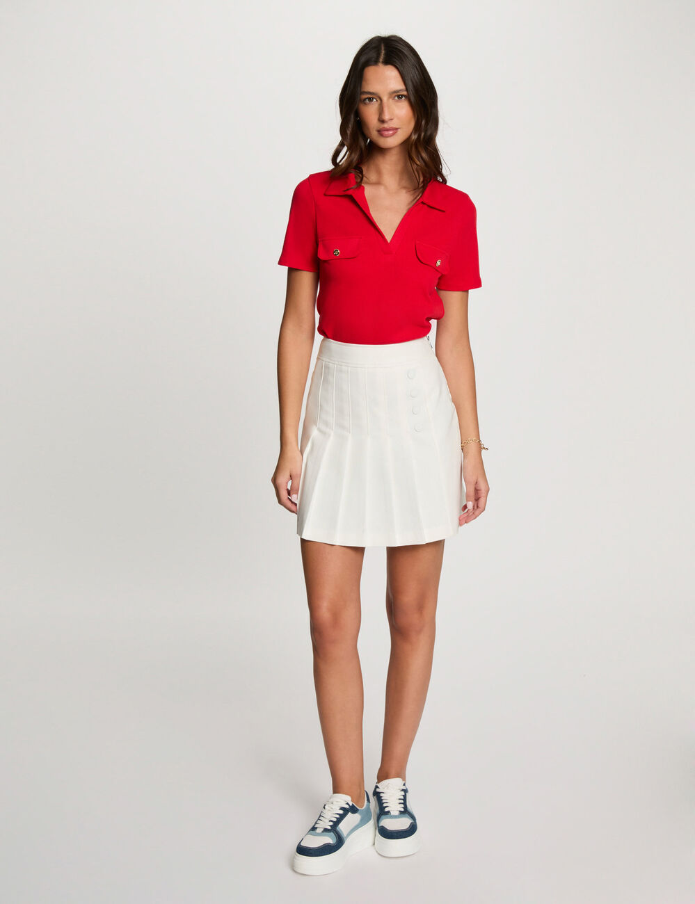 Camiseta manga corta rojo mujer