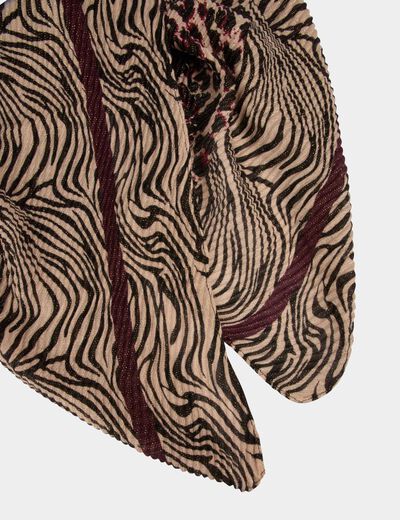 Pa&ntilde;uelo plisado multicolor mujer
