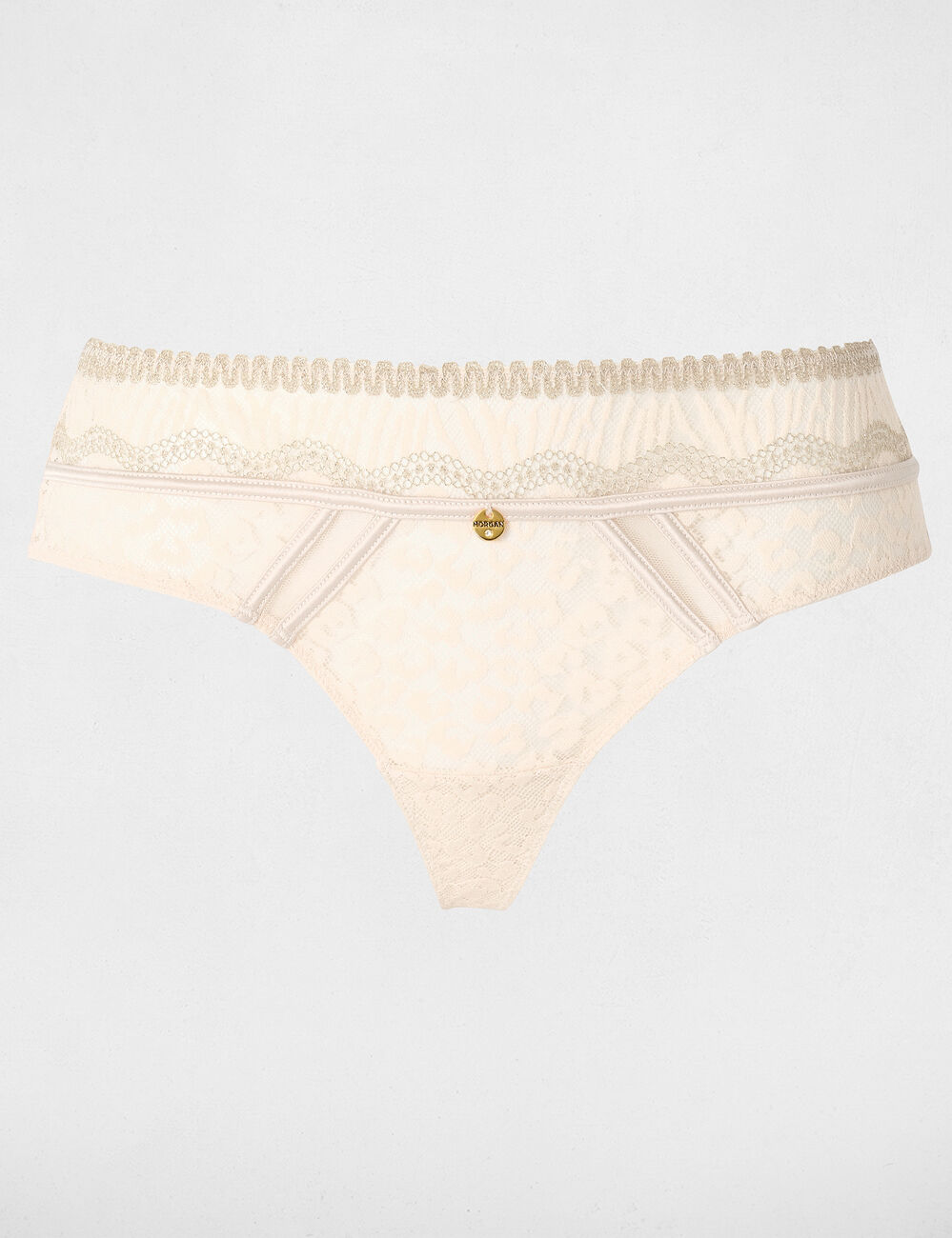Braguita de encaje beige mujer