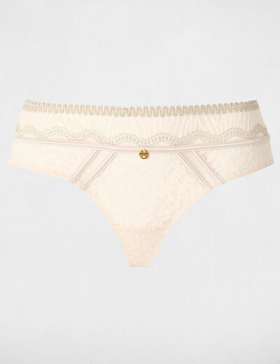 Braguita de encaje beige mujer