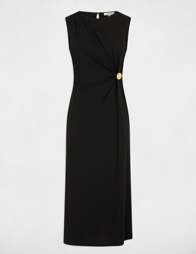 Vestido largo sin mangas negro mujer