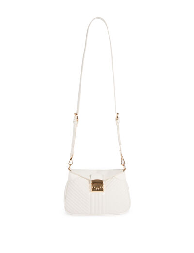Bolso acolchado blanco mujer