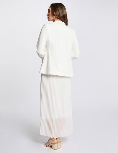 Americana doble botonadura blanco mujer
