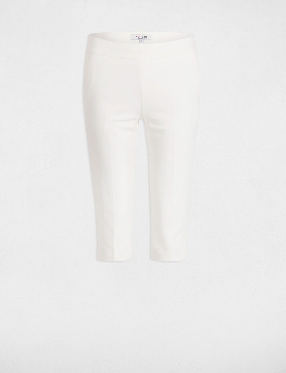 Pantalón pirata slim blanco mujer