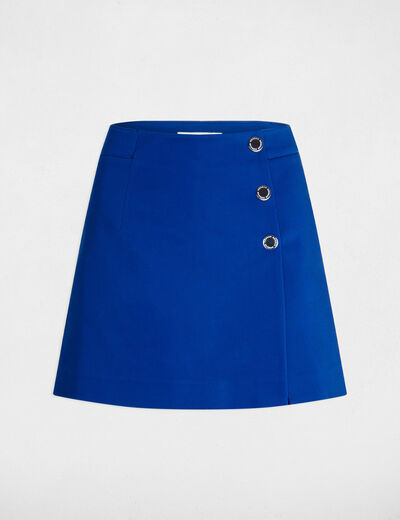 Falda short corta azul eléctrico mujer