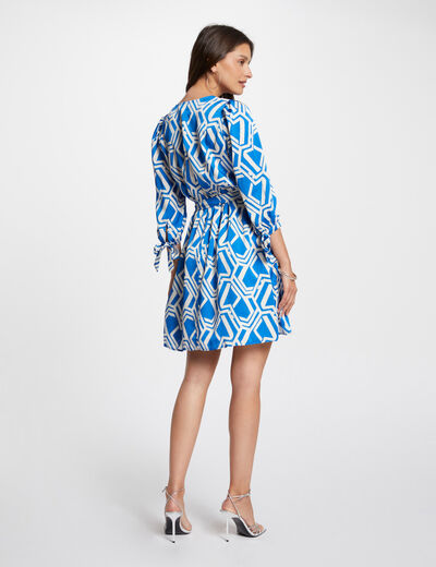 Vestido corto estampado multico mujer
