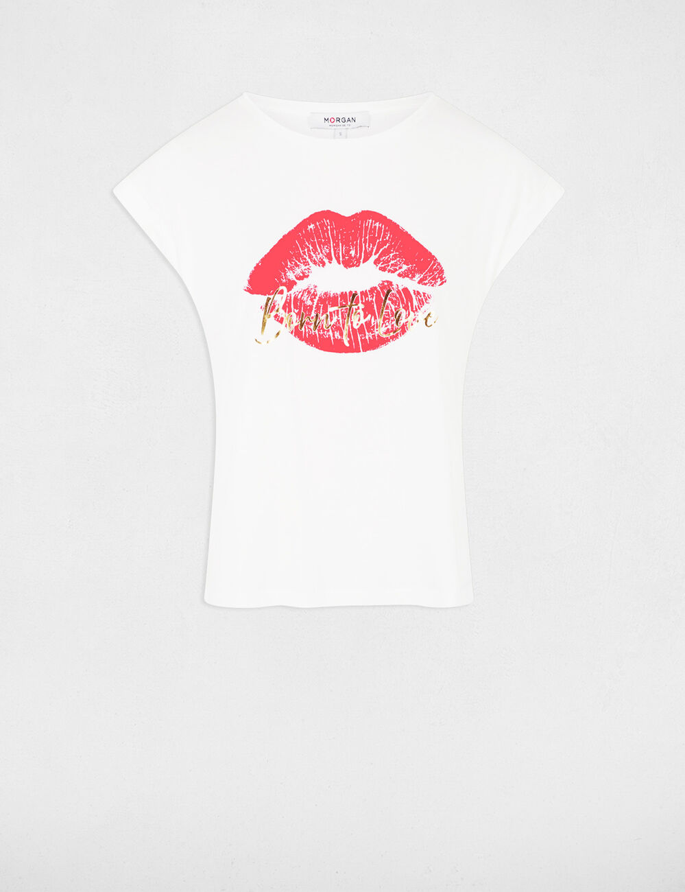 Camiseta con mensaje blanco mujer