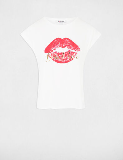 camiseta con mensaje blanco mujer Camiseta con mensaje blanco mujer