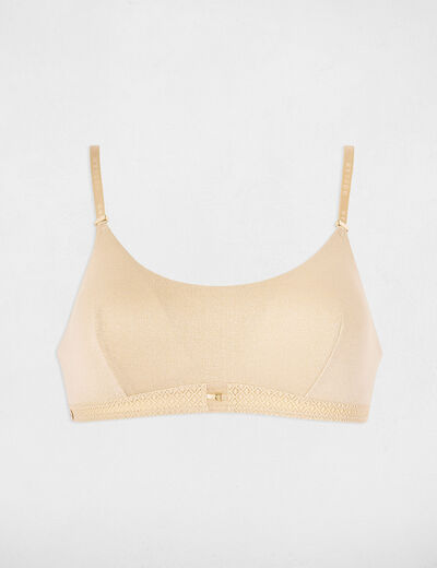 Sujetador tirantes finos beige mujer