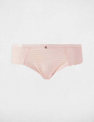 Shorty de encaje rose pale mujer