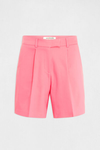 Short city recto con pinzas rosa mujer