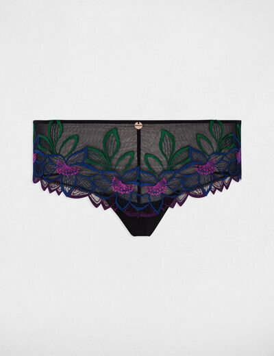 Shorty de encaje negro mujer