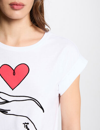 camiseta con mensaje blanco mujer Camiseta con mensaje blanco mujer