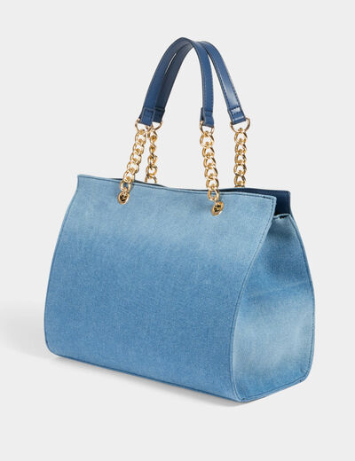 Bolso de mano de vaquero denim stone mujer
