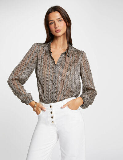 Camisa manga larga multico mujer