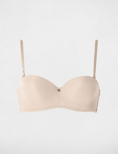 Sujetador con detalles de encaje beige mujer