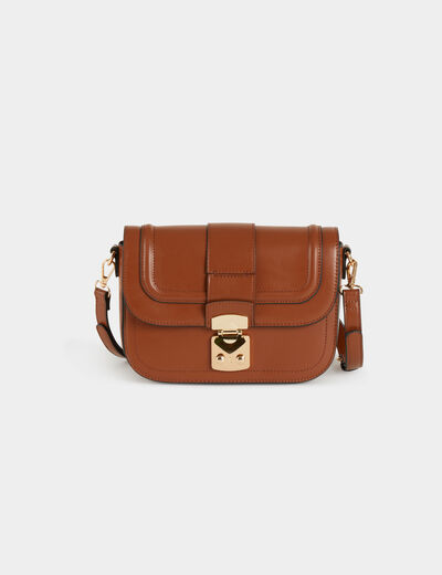 Bolso con bandolera cámel mujer