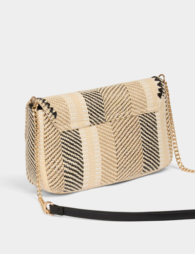 Bolso efecto trenzado multicolor mujer