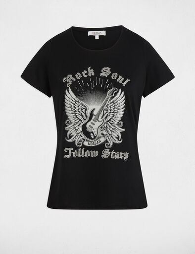 camiseta con mensaje negro mujer Camiseta con mensaje negro mujer