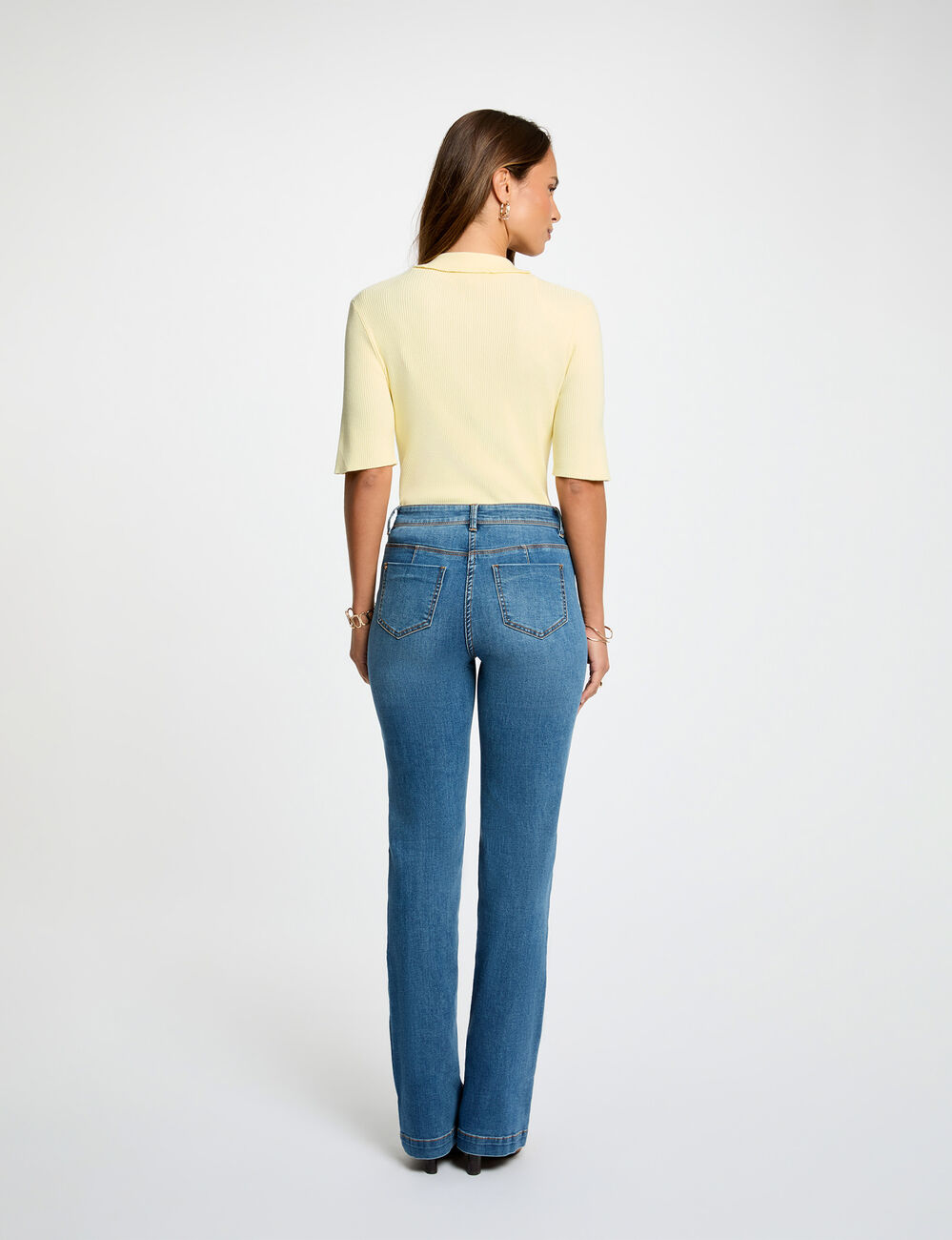 Vaqueros bootcut denim stone mujer