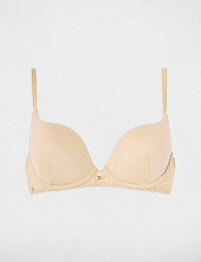 Sujetador con copas beige mujer