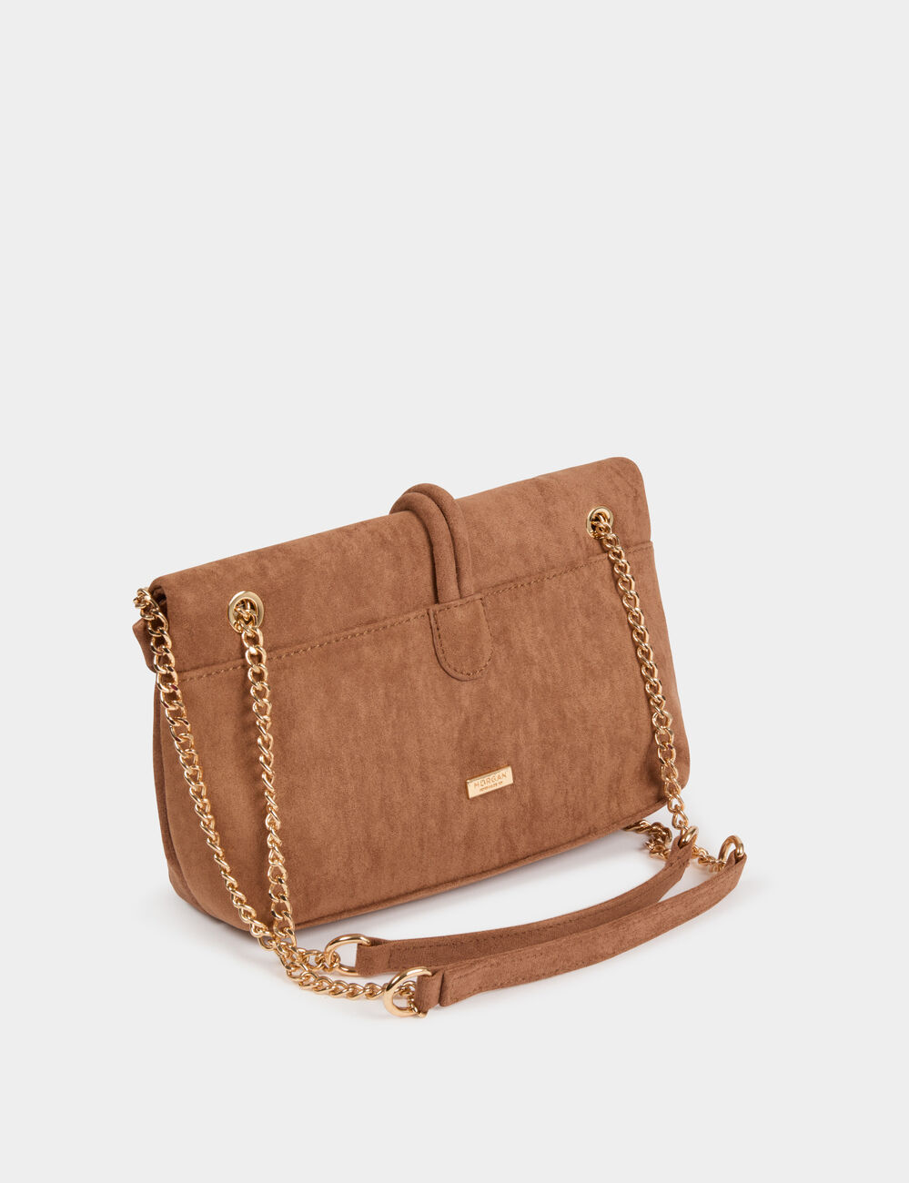 Bolso bandolera de ante c&aacute;mel mujer