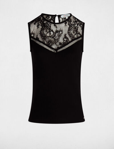 Camiseta sin mangas negro mujer
