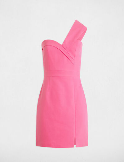 Vestido corto ajustado rosa mujer