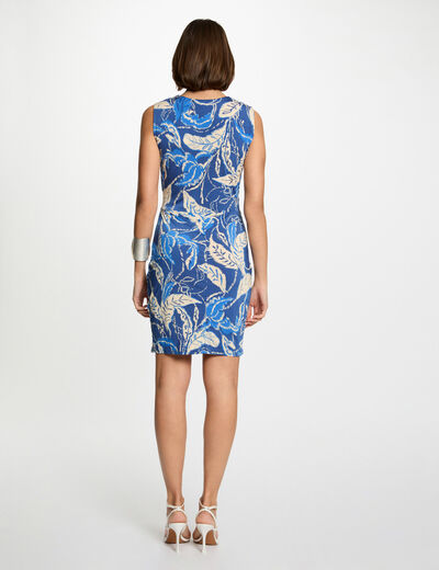 Vestido corto estampado multicolor mujer