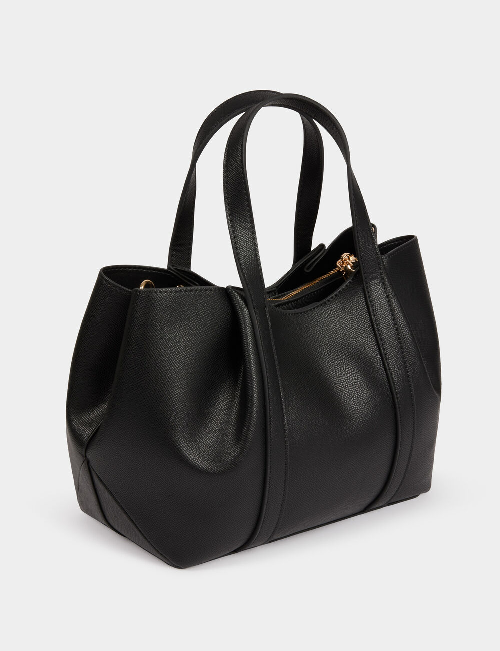 Bolso tote de piel sint&eacute;tica negro mujer