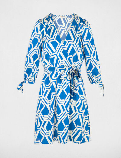 Vestido corto estampado multico mujer