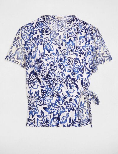 Camiseta manga corta multicolor mujer