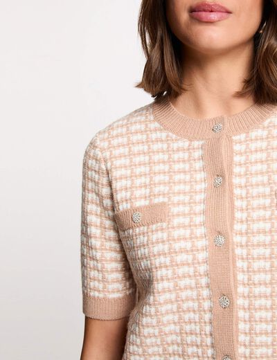 Vestido de punto efecto 2 en 1 topo mujer