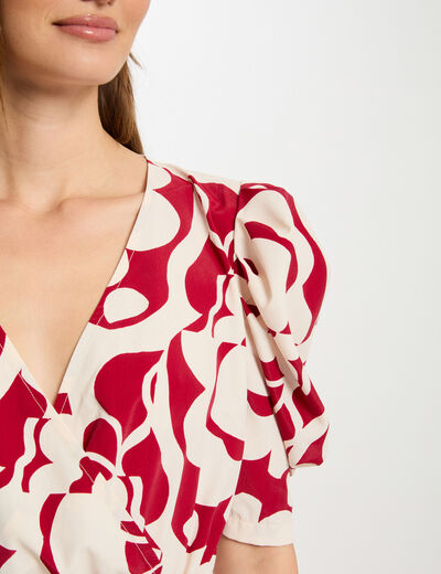 Vestido acampado estampado multico mujer