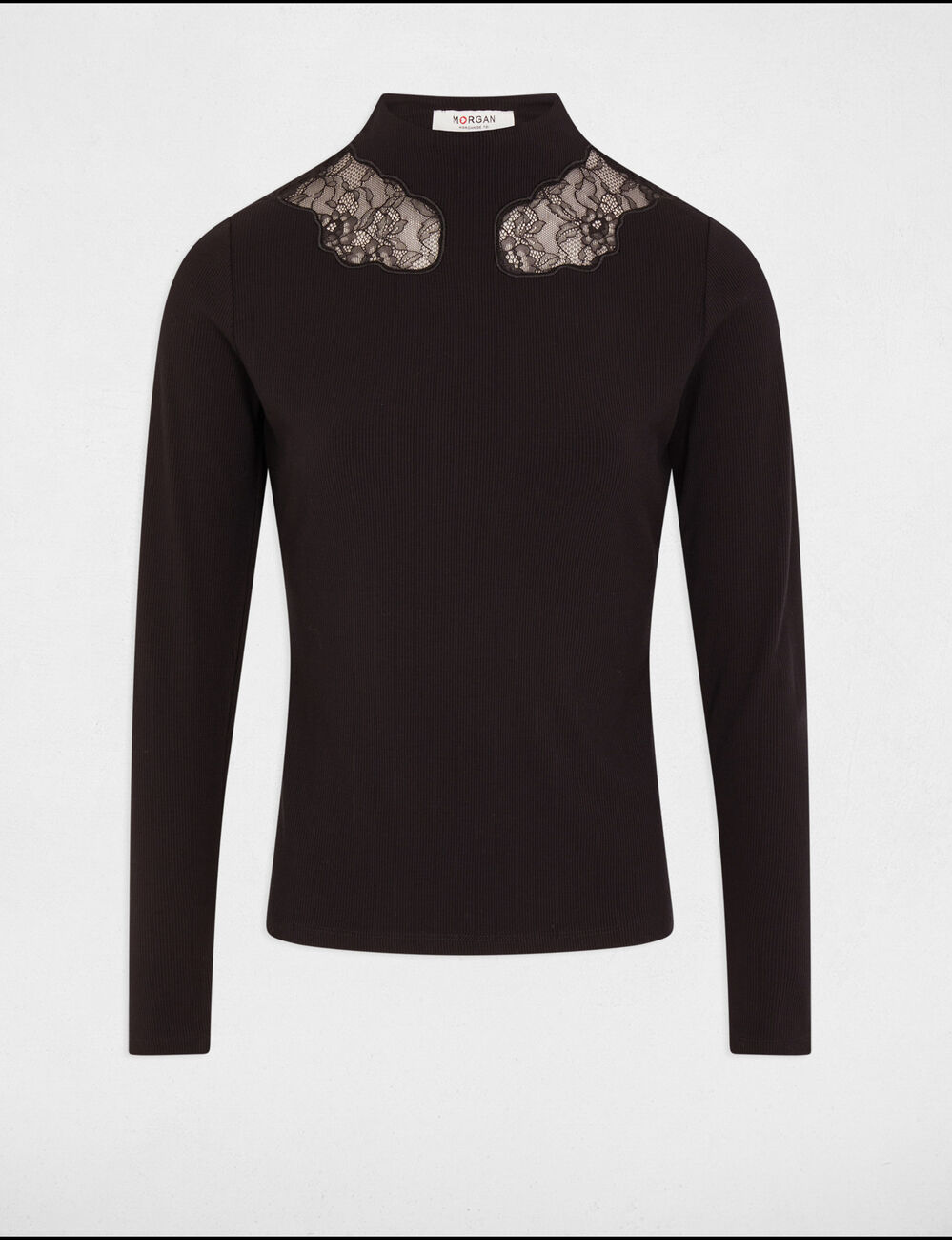 Camiseta manga larga negro mujer