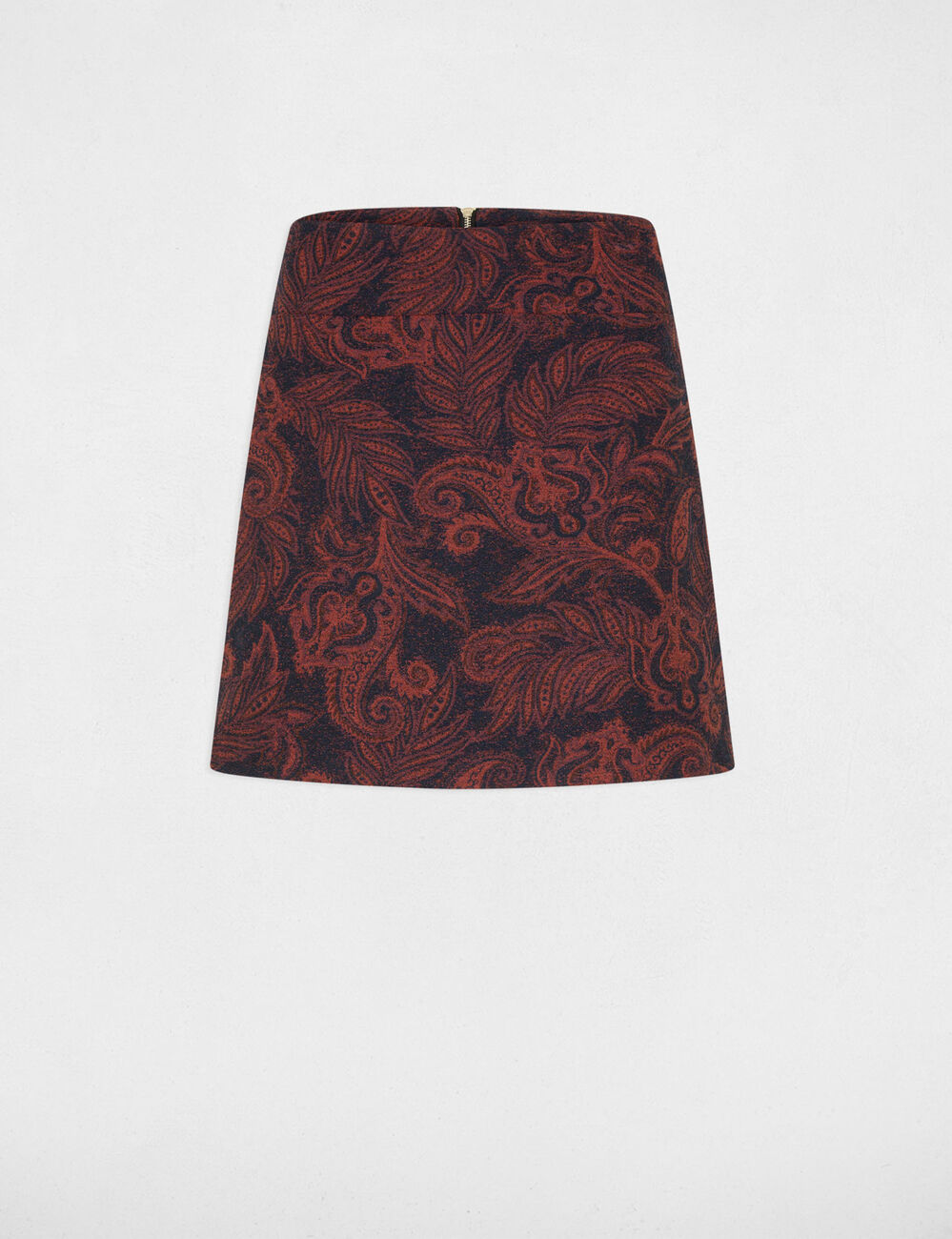 Falda corta de tiro alto multicolor mujer