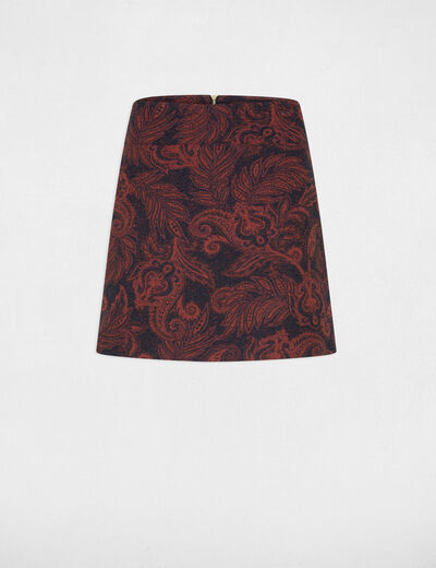 Falda corta de tiro alto multicolor mujer
