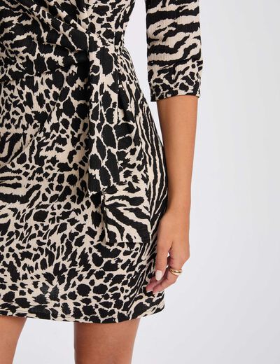 Vestido ajustado de manga larga multicolor mujer