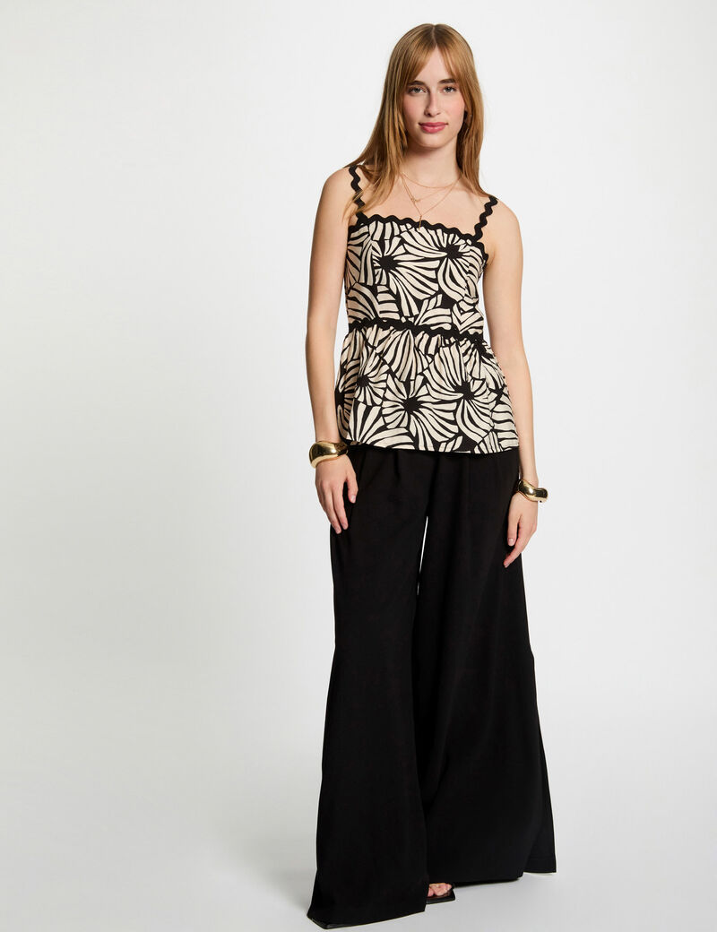 Top estampado con tirantes multicolor mujer