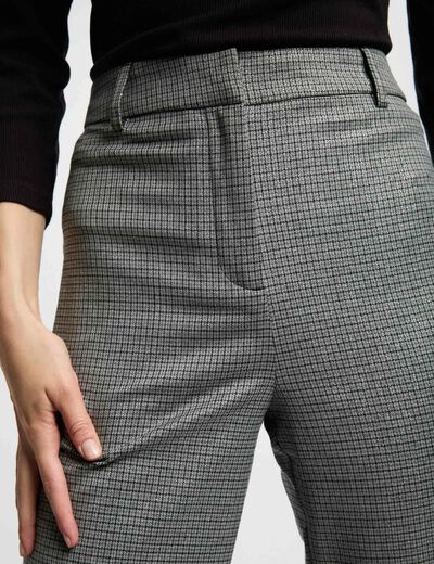 Pantalón ajustado estampado gris moyen mujer