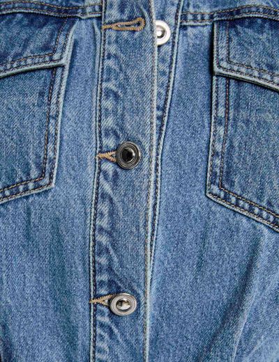 Mono corto vaquero denim stone mujer