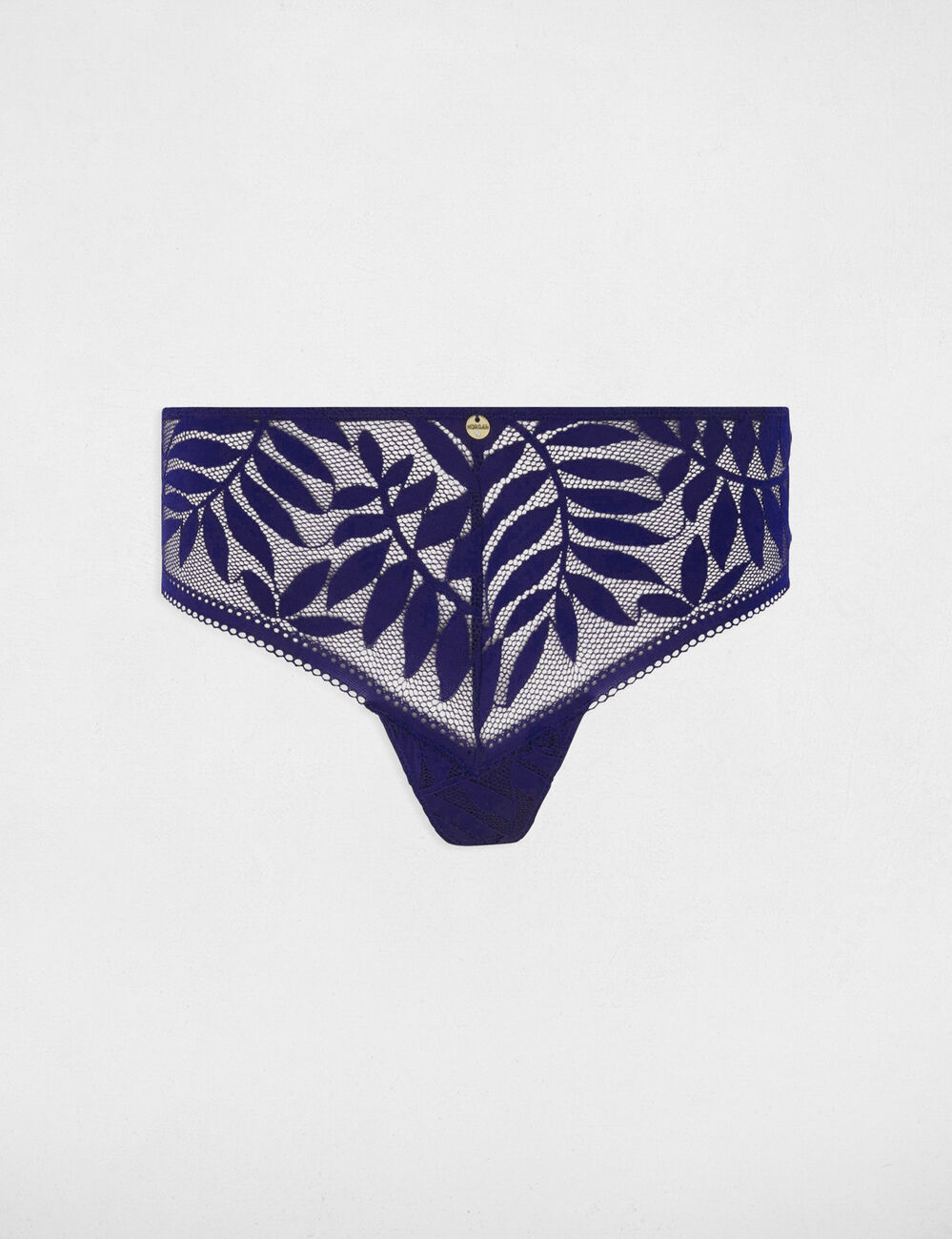 Shorty de encaje azul marino mujer