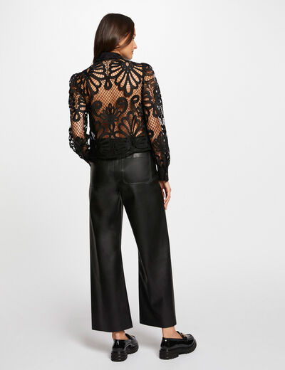 Camisa manga larga negro mujer