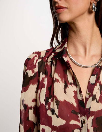 Camisa manga larga multicolor mujer