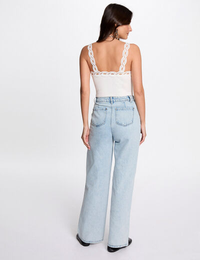 Top tirantes anchos blanco mujer