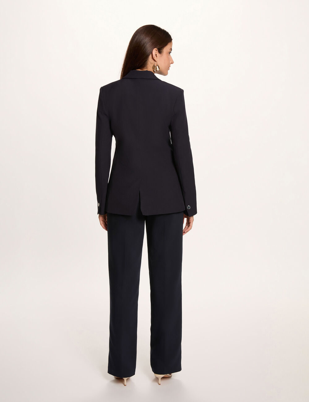 Chaqueta blazer azul marino mujer