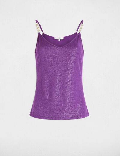 Top tirantes finos violeta mujer