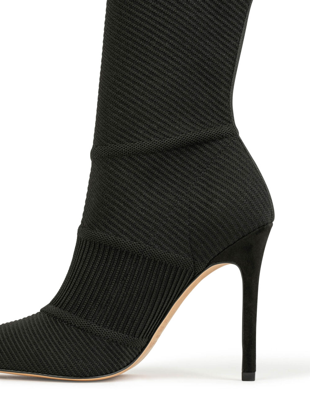 Botas de tacones de aguja negro mujer