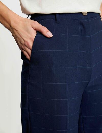 Pantal&oacute;n de tiro alto azul marino mujer