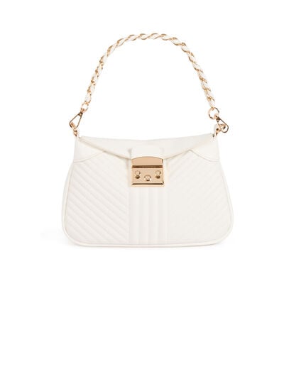 Bolso acolchado blanco mujer